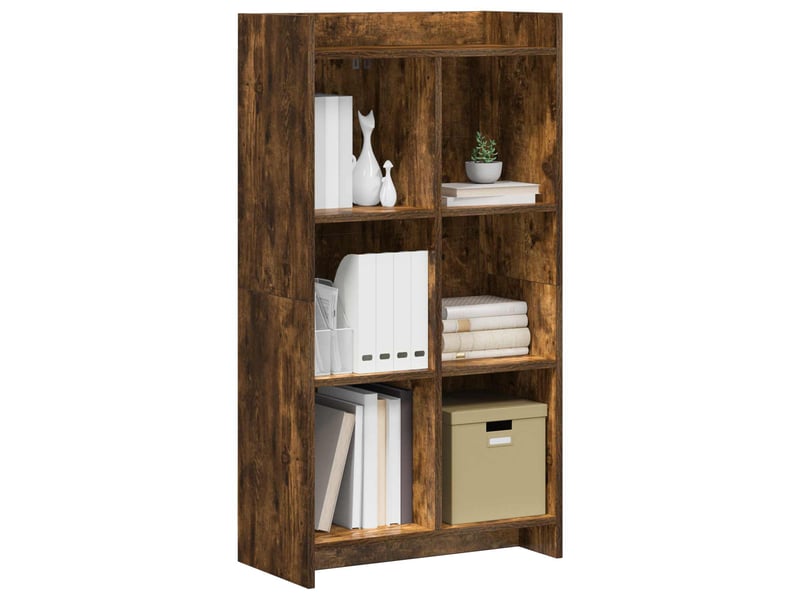  Bibliothèque, étagère de rangement chêne fumé 59 x 30 x 111 cm bois d'ingénierie  - Conforama C