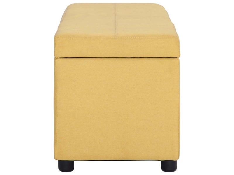  Banc d'entrée, banc d'intérieur avec compartiment de rangement 116 cm jaune polyester  - Conforama C