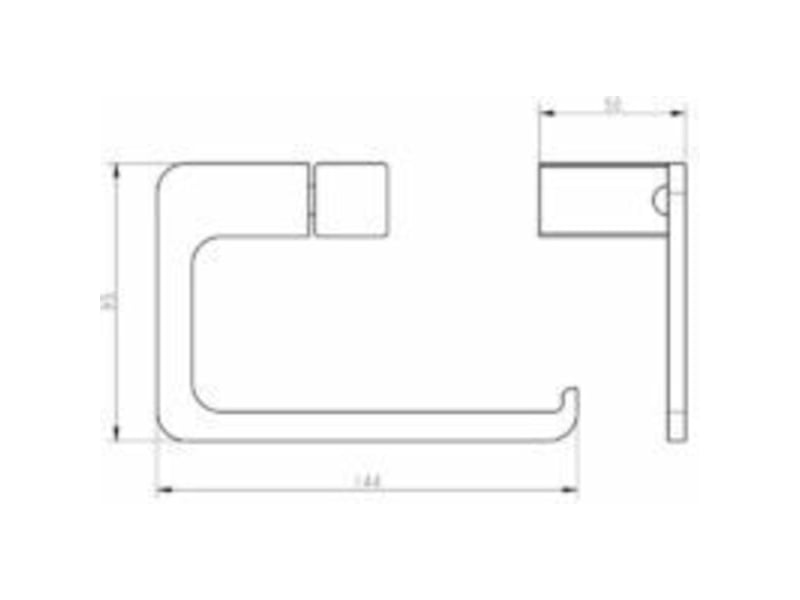 Salle de bain wc porte-rouleau de papier toilette carré noir mural élégant moderne  - Conforama C