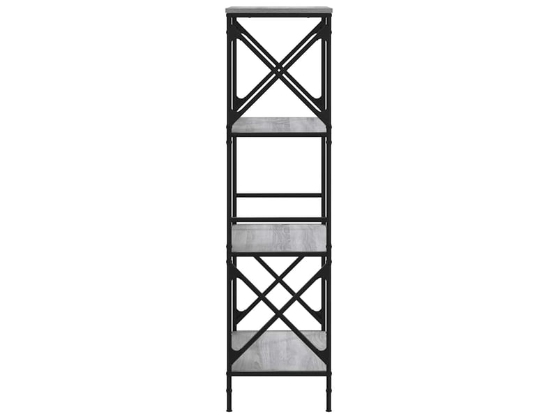  Bibliothèque à 4 niveaux, armoire à livres sonoma gris 59x35x132 cm  - Conforama E