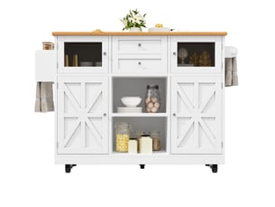 Desserte de cuisine 140 x 4070 cm à plateau rabattable, mdf blanc, 5 roulettes