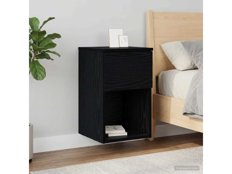 Table de chevet - table de lit 2 pièces chêne noir 29 x 31,5 x 49 cm - Conforama C