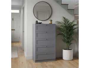 Commode 5 tiroir(s)    VIDA DESIGNS 3332186 coloris gris largeur 26.2 cm
