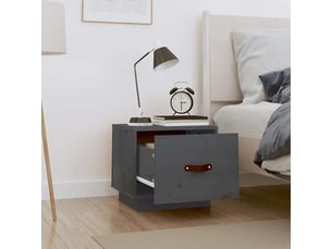 Table de chevet - cabinet de chevet - table de nuit gris 40x34x35 cm bois de pin solide