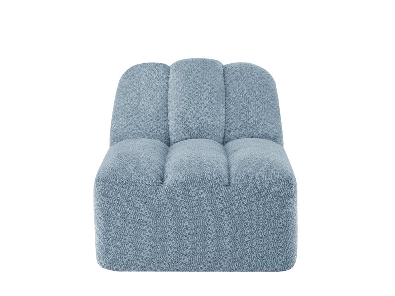  Canapé sans accoudoirs brravo bleu en fleece granuleux, assise moelleuse  - Conforama A