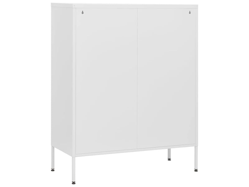  Commode chambre adulte, armoire à tiroirs blanc 80x35x101,5 cm acier  - Conforama E