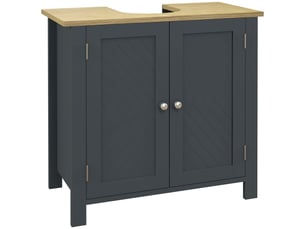 Meuble sous lavabo gris 60 x 30 x 60 cm à 2 portes
