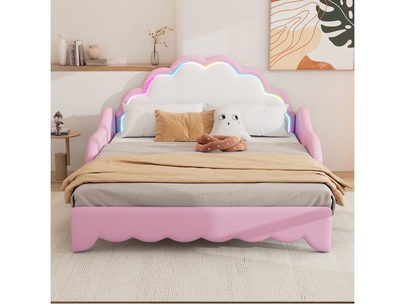 Lit simple enfant - 90 x 200 cm - lit escamotable - bureau intégré - 3 étagères - Conforama E