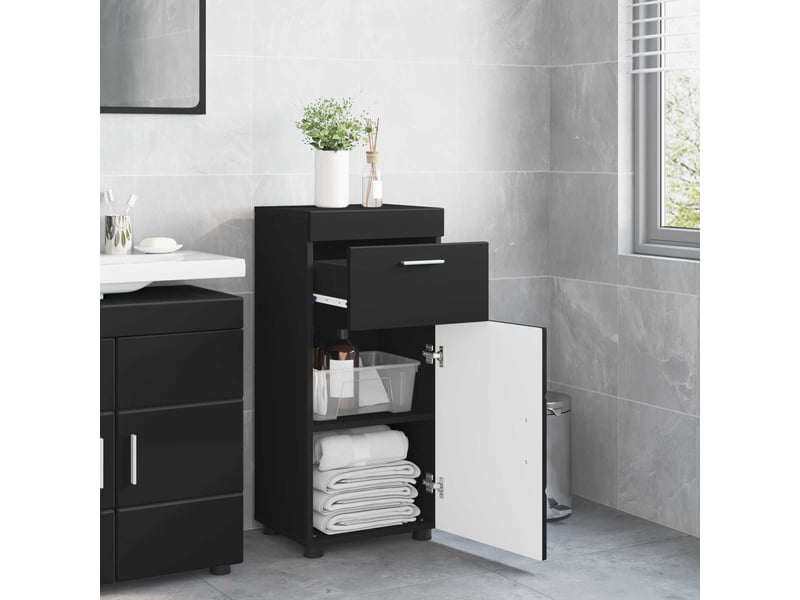  Ensemble d'armoire de salle de bain tulum noir cf62990  - Conforama D