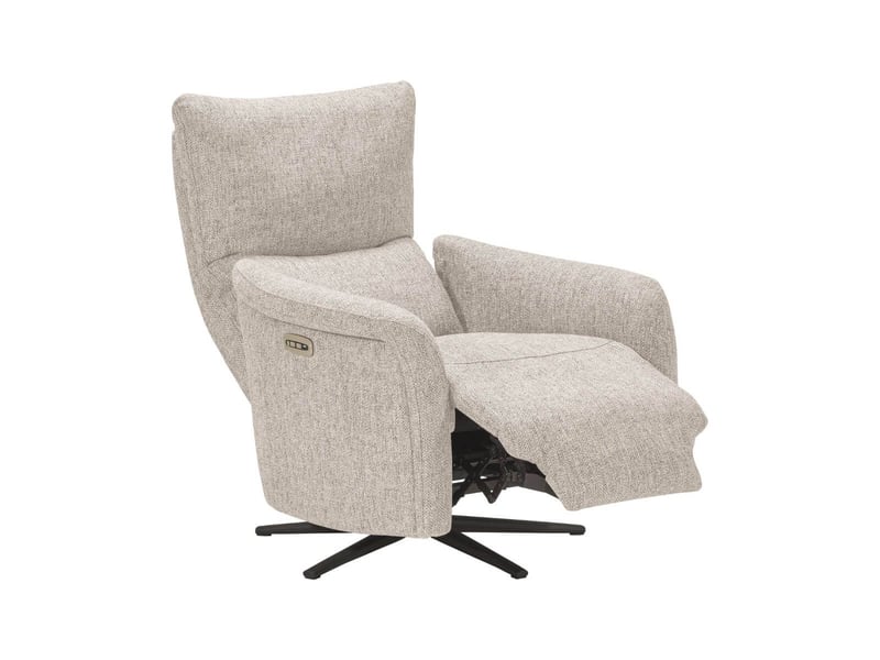  Fauteuil relax électrique pivotant tissu beige chiné - varenne VARENNE - Conforama C
