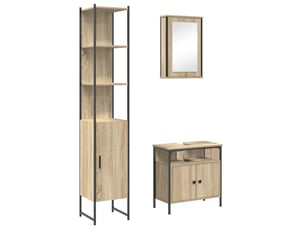 Ensemble de mobilier de salle de bain 3 pc chêne sonoma cf64370
