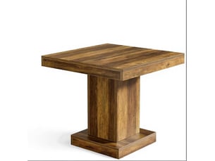 Table de salle à manger carrée pour 1 à 4 personnes, en mdf marron, style campagne moderne, pour cuisine et bureau