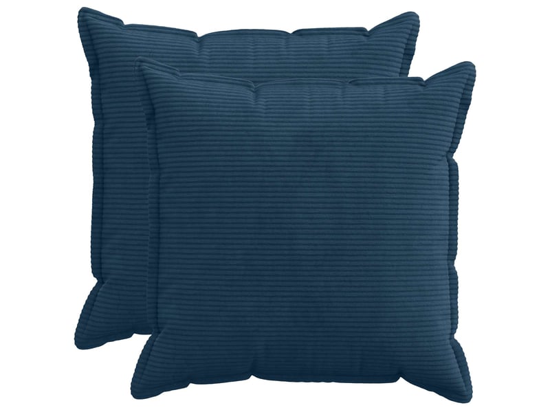 Lot de 2 housses de coussin houten bleu marine 80 x 80 cm cf49297 - Conforama B