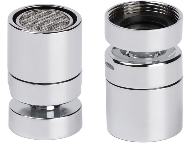  Aérateur laiton diffuseur rotatif degrés chromé, économiseur évier salle bain mm  - Conforama A