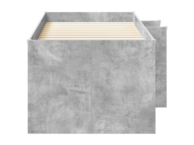  Cadre de lit élevé pour enfants - lit jeune gris béton 90 x 190 cm  - Conforama E