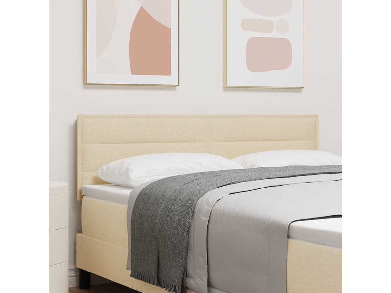  Tête de lit - panneau de tête de lit crème 144 cm tissu  - Conforama B