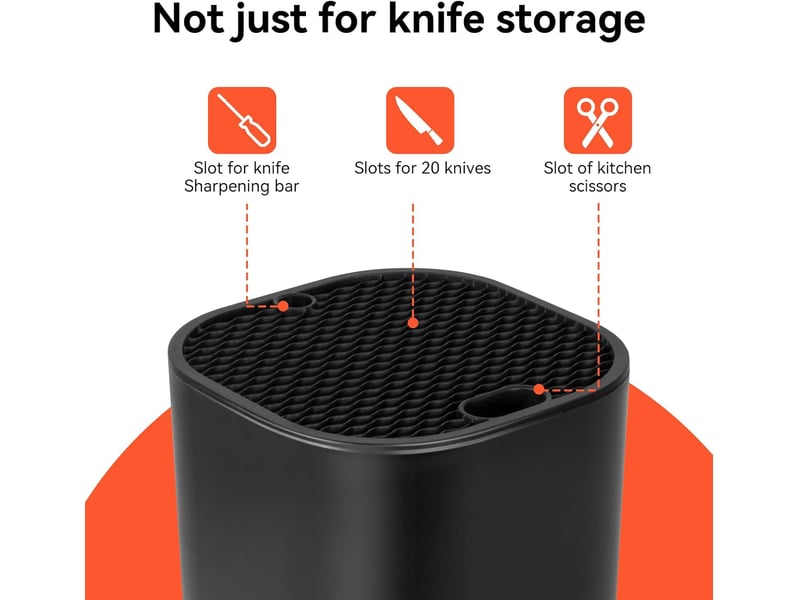  Porte couteaux sans couteaux - universel porte-couteaux noir - support couteau de cuisine - rangement couteaux cuisine  - Conforama C