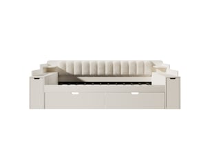 Lit banquette 140x190 cm MAISONORA   coloris blanc