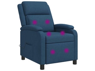 Fauteuil relax manuel VIDAXL Polyester bleu
