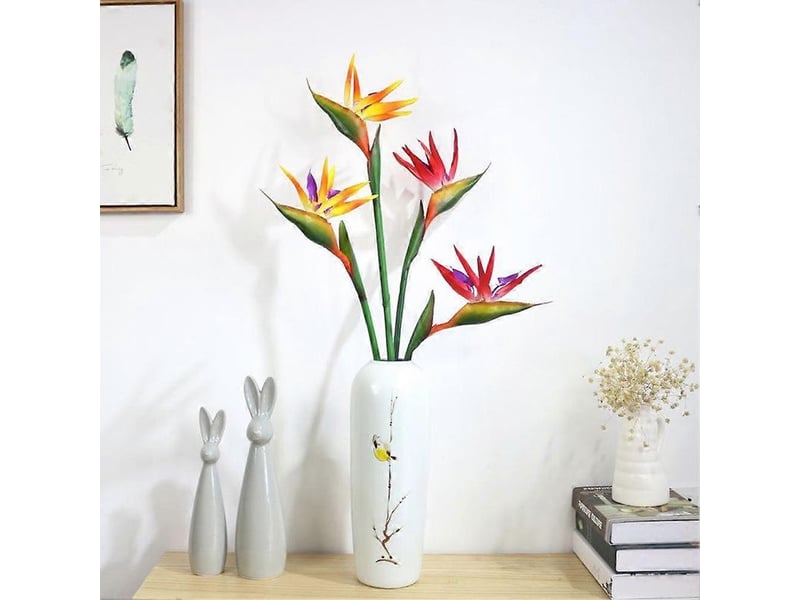 Décoration de mariage strelitzia reginae oiseau de paradis plante artificielle fleur artificielleorange - Conforama C