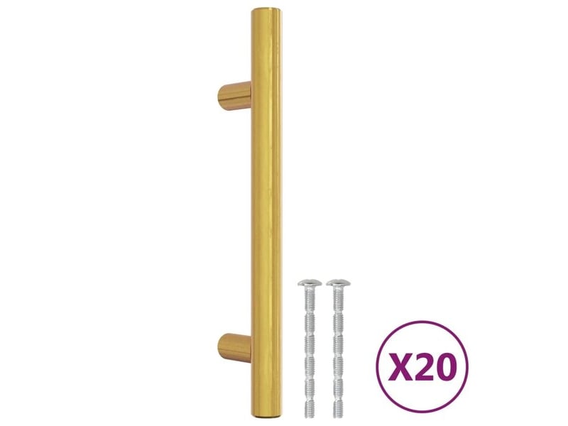  Bouton d'armoire vidaxl, 96 mm, doré  - Conforama C