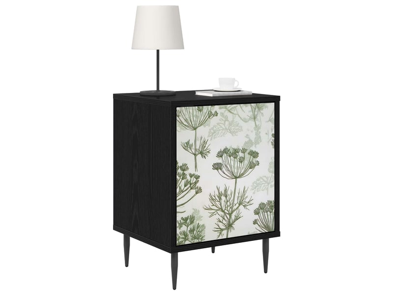  Table de chevet - cabinet de chevet - table de nuit gotha chêne noir 36 x 33 x 51 cm  - Conforama B
