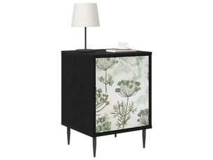 Table de chevet - cabinet de chevet - table de nuit gotha chêne noir 36 x 33 x 51 cm