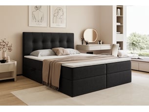 Lit coffre 160x200 cm IDOHOME VENUS coloris noir