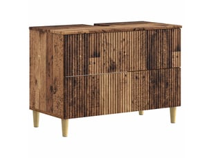 Meuble sous lavabo de salle de bain arnhem bois ancien cf64818
