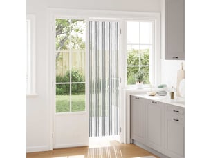 Rideau anti-insectes, moustiquaire en chenille gris et blanc 56 x 200 cm cf43455
