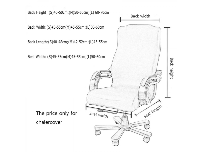  Housse de chaise - l housse de chaise de bureau grise, housse de chaise de bureau élastique, housse de chaise de bureau universelle lavable et pivotante, adaptée aux XLH-ZLS-009440MF - Conforama B
