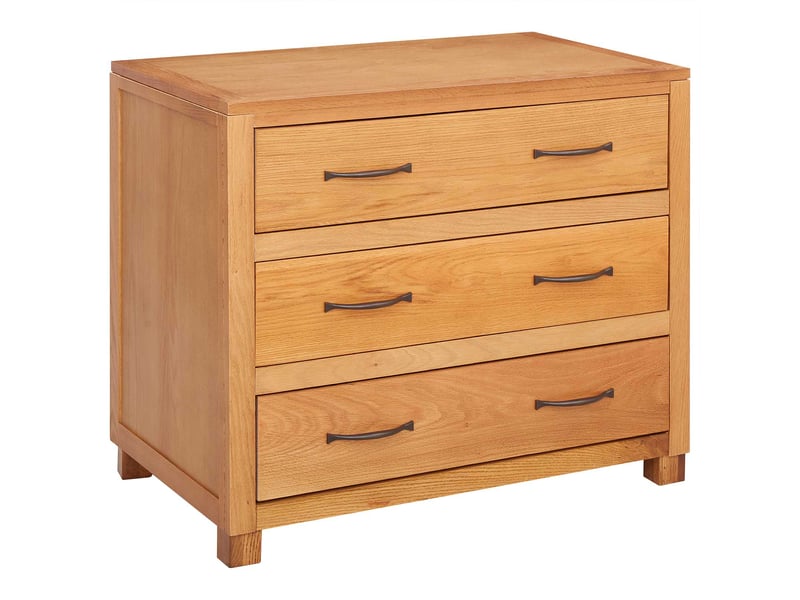  Armoire de rangement avec tiroir marron 80x50x70 cm bois de chêne massif  - Conforama A