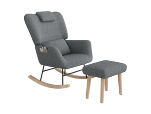 Fauteuil relax manuel <strong></strong> Tissu bouclette gris