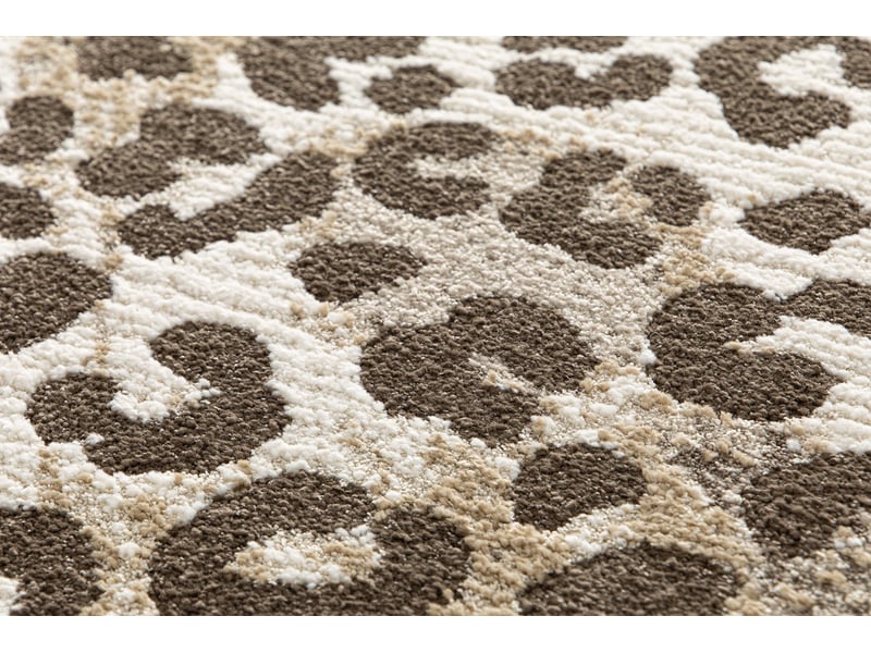  Bobochic tapis poils courts leone motif léopard beige 120x170 LEONE - Conforama C