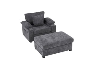 Fauteuil fixe LUHOMFU  Polyester gris