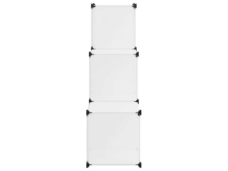  Organisateur de rangement cube avec 6 compartiments blanc  - Conforama D