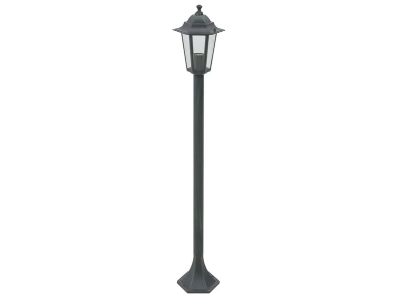  Lot de 6 lampes de jardin à piquet style d'ambiance 110 cm en aluminium vert foncé 02_0045890  - Conforama B