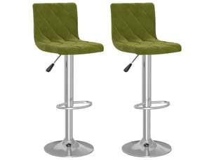 Lot de 2 tabouret de bar, chaise de bar vert clair velours shl67723