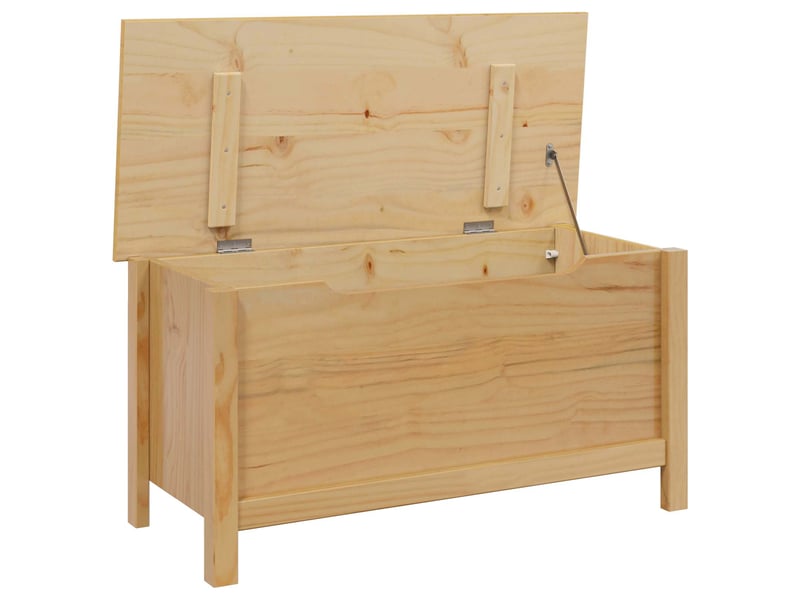  Boîte de rangement, coffre de rangement hill marron miel 90x40x45 cm pin massif  - Conforama D