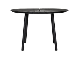 Table en aluminium noir, d109,5 x 72 cm