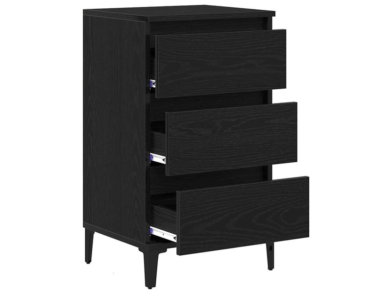  Table de chevet - cabinet de chevet - table de nuit chêne noir 45 x 35 x 44 cm bois d'ingénierie  - Conforama D