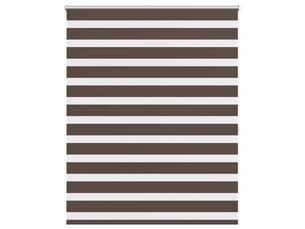 Store vénitien zebra, store de fenêtre 140,9 x 175 cm, largeur du tissu 136,7 cm, couleur café cf48202