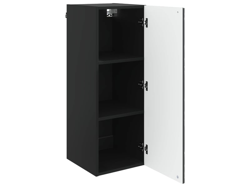  Armoire murale salon, meuble de rangement 33 x 34,5 x 90 cm bois d'ingénierie noir shl1222  - Conforama C