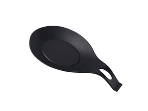 Repose-cuillère multifonction en silicone, résistant à la chaleur, idéal pour la cuisine (noir)