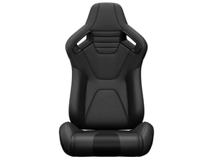 Siège baquet racing universel noir pvc effet carbone inclinable côté droit