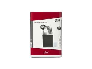 Porte ustensiles & bloc couteaux néo 23cm rouge