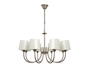 Fabrilamp guadalajara, lampe classique, 8xe14, cuir, 62-92 x 72 x 72 cm