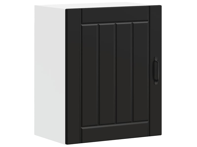  Meuble de rangement, armoire murale de cuisine lucca noir bois d'ingénierie shl2586  - Conforama A