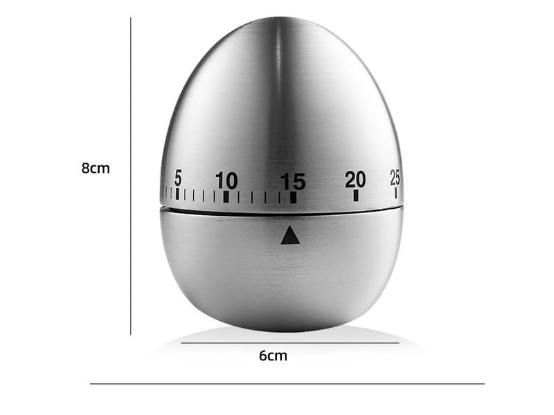  Minuteur à œufs inoxydable,alarme rotative mécanique, timer cuisine de 60 minutes, pour la cuisine cuisson pâtisserie sport No Commercial reference - Conforama B