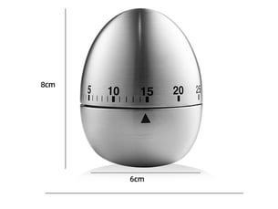 Minuteur à œufs inoxydable,alarme rotative mécanique, timer cuisine de 60 minutes, pour la cuisine cuisson pâtisserie sport